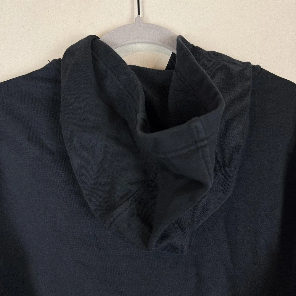 Nike Hoodie Youth XL Black Pullover Fleece Sweatshirt Swoosh Logo Embroidered
